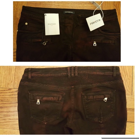 SOLD !!!! Balmain Rare Limited Edition Moto Jeans - Picture 5 of 9